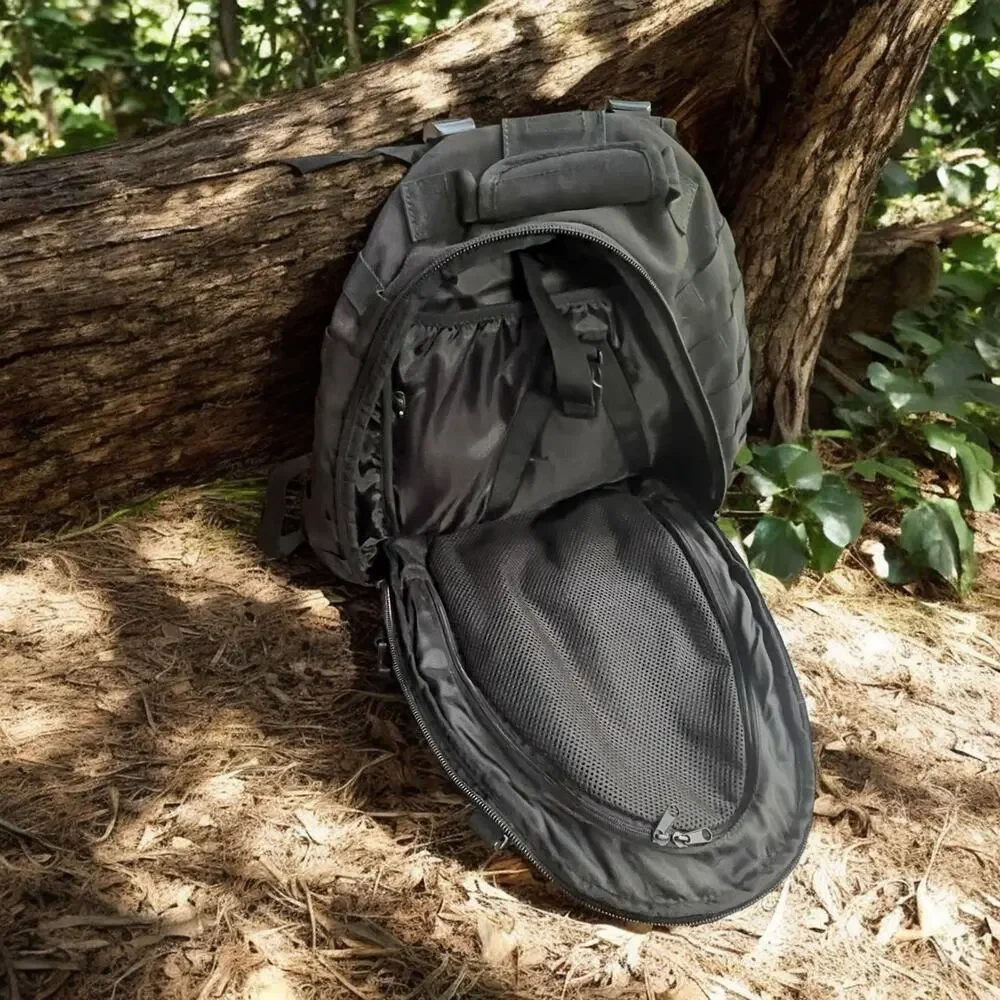 Condor Mission Pack Black Tactical Backpack MOLLE Travel Hiking Go-Bag 30L